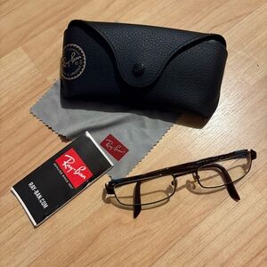 Ray-Ban RB R86076 511 51019 135 Black Metal Rectangular Eyeglasses Frames